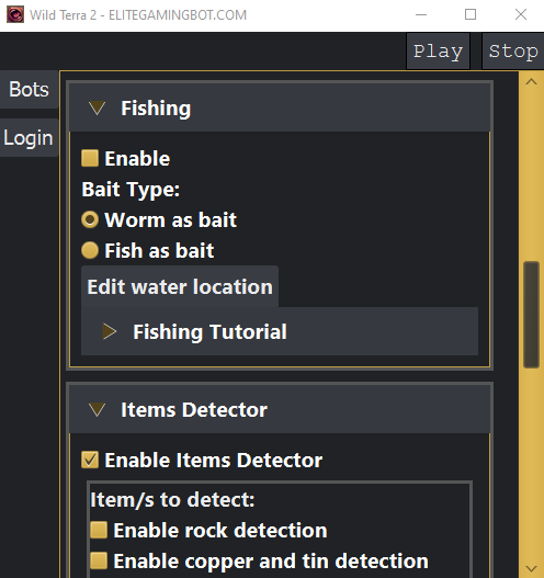 wild terra 2 bot user interface